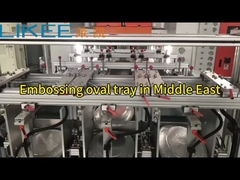 पूरी तरह से स्वचालित एल्यूमीनियम पन्नी का उपयोग करने में आसान डिस्पोजेबल खाद्य कंटेनर बनाने की मशीन LK-T80