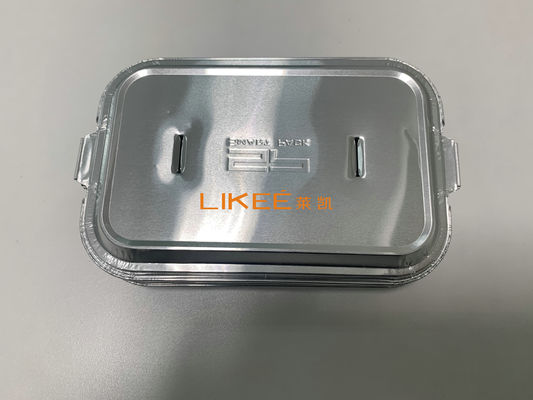 खरीदें डिस्पोजेबल कंटेनर पैक के लिए सिल्वर 1LB एल्यूमिनियम फॉयल कंटेनर ढक्कन online manufacture