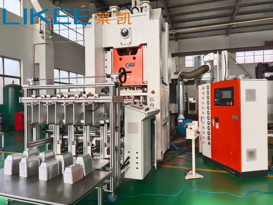 मित्सुबिशी पीएलसी नियंत्रित एल्यूमीनियम पन्नी कंटेनर बनाने की मशीन 26KW