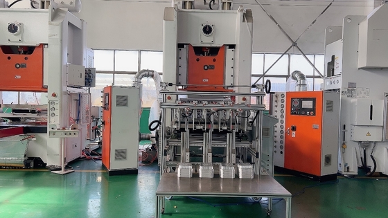 0.8Mpa एल्यूमीनियम पन्नी कंटेनर उत्पादन लाइन वायवीय प्रकार उच्च गति