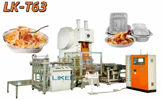 एलके-टी63 पिकनिक एल्यूमिनियम फॉयल कंटेनर आयताकार फ्रीजर ओवन माइक्रोवेव बनाने की मशीन के लिए