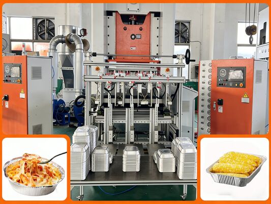 एलके-टी80 एल्यूमीनियम पन्नी बनाने की मशीन 15 मिनट में हाइड्रोलिक त्वरित मोल्ड परिवर्तन के साथ, 80 टन प्रेस क्षमता और 24 घंटे ऑपरेटिंग क्षमता