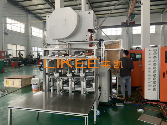 पीएलसी के साथ एल्यूमीनियम पन्नी कंटेनर उत्पादन लाइन 12000Pcs/h क्षमता